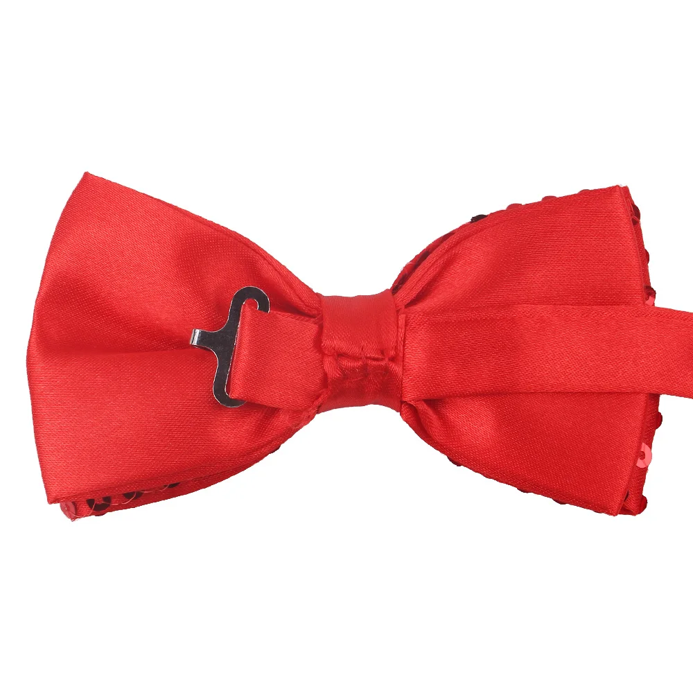 Male Formal Occasion Fashion Adjustable Length Polyester Bowtie Men Tuxedo Shiny Sequin Bow Ties