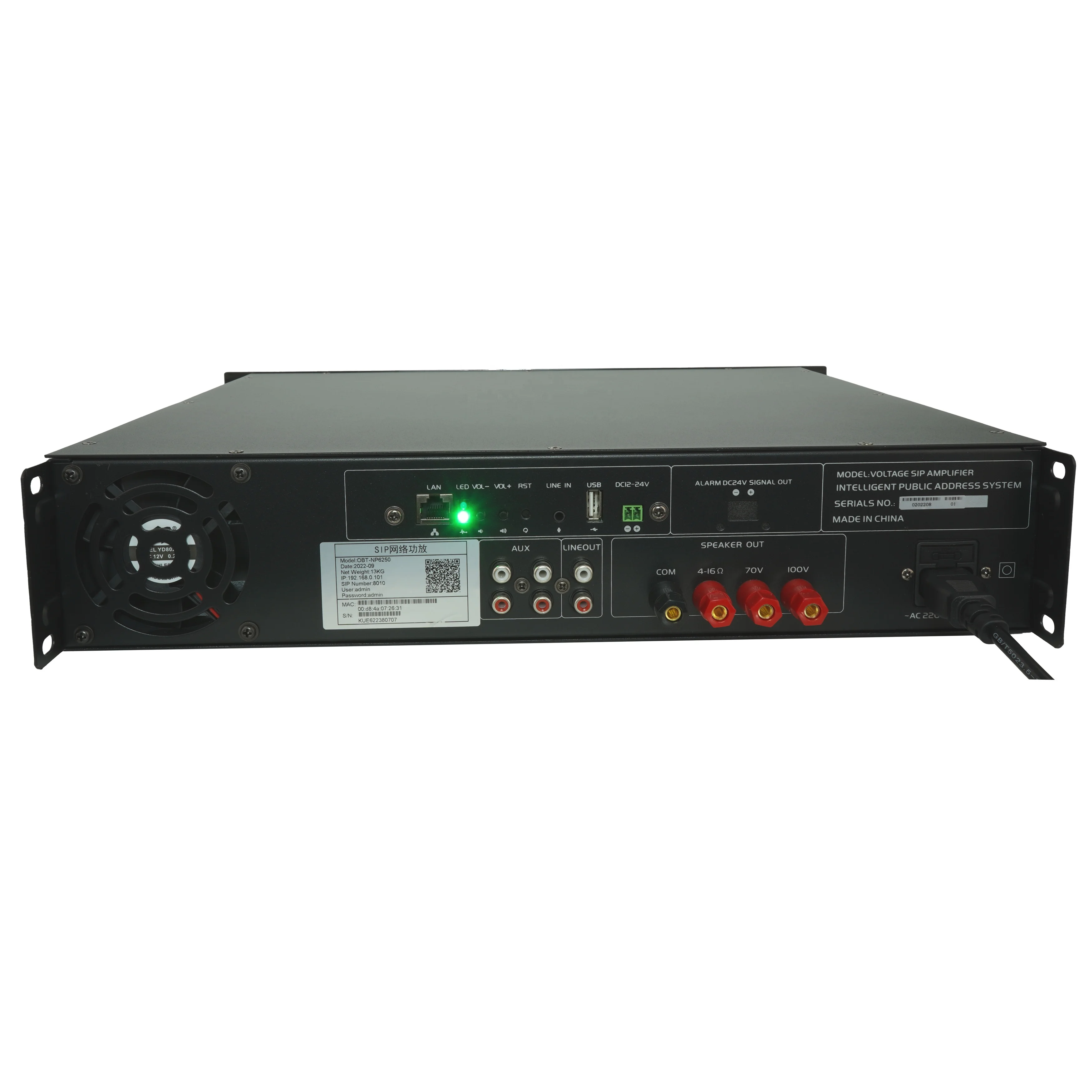 OBT-NP6250 регуляторы напряжения/Стабилизаторы смешанный усилитель Pa Sip сетевой