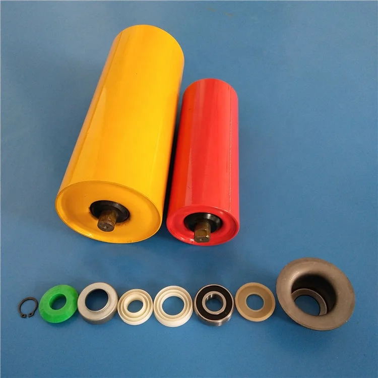 
China manufacture belt conveyor steel trough drum pulley idler rollers 