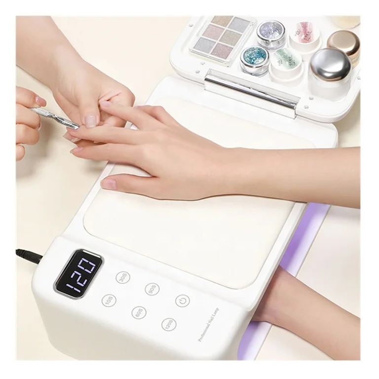 Beauty top 3in1 Uv Nail Lamp 288W 63pcs LED Lamp Beads Nail Dryer Double Hand Nail Lamp With PU Hand Rest Pillow