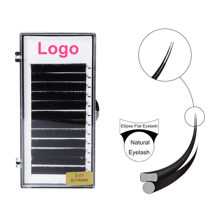 Luxury Blackest Super Soft Diy Flat Eye Lashes extensions Trays Products Premium Dark Matte Korea Cashmere Eyelash Extension