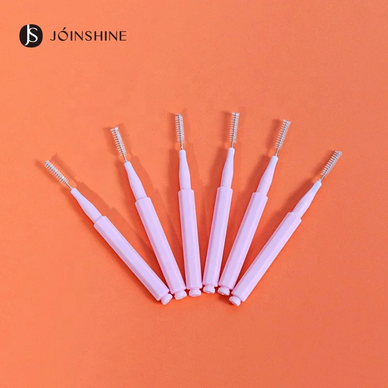 Disposable Brow lift tools micro OEM eyebrow Inter Dental Brush custom logo tools eyelash brushes colorful micro eyebrow brush