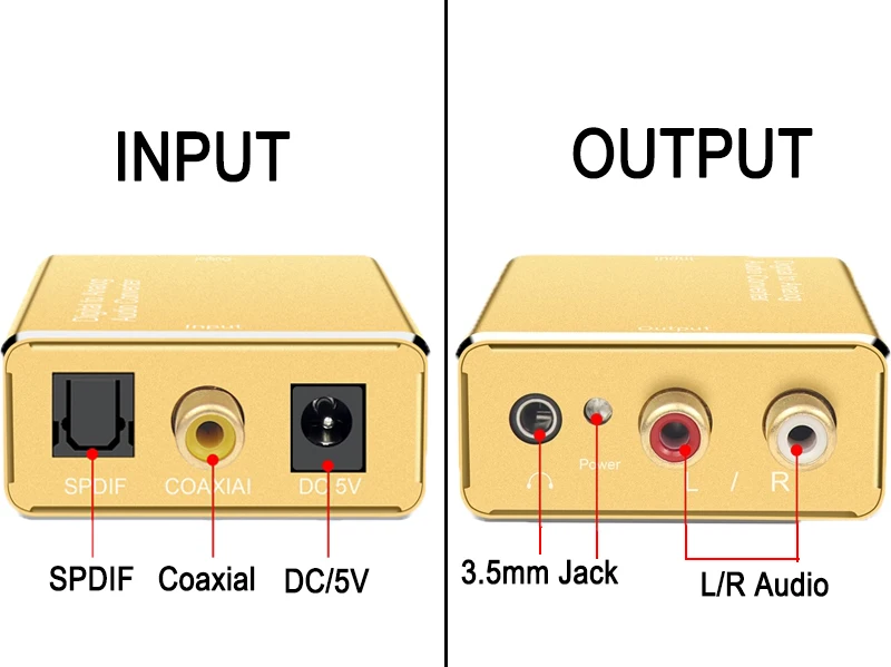 Горячая Распродажа 3 5 мм оптический коаксиальный цифро-аналоговый аудио преобразователь видео кабель Rca