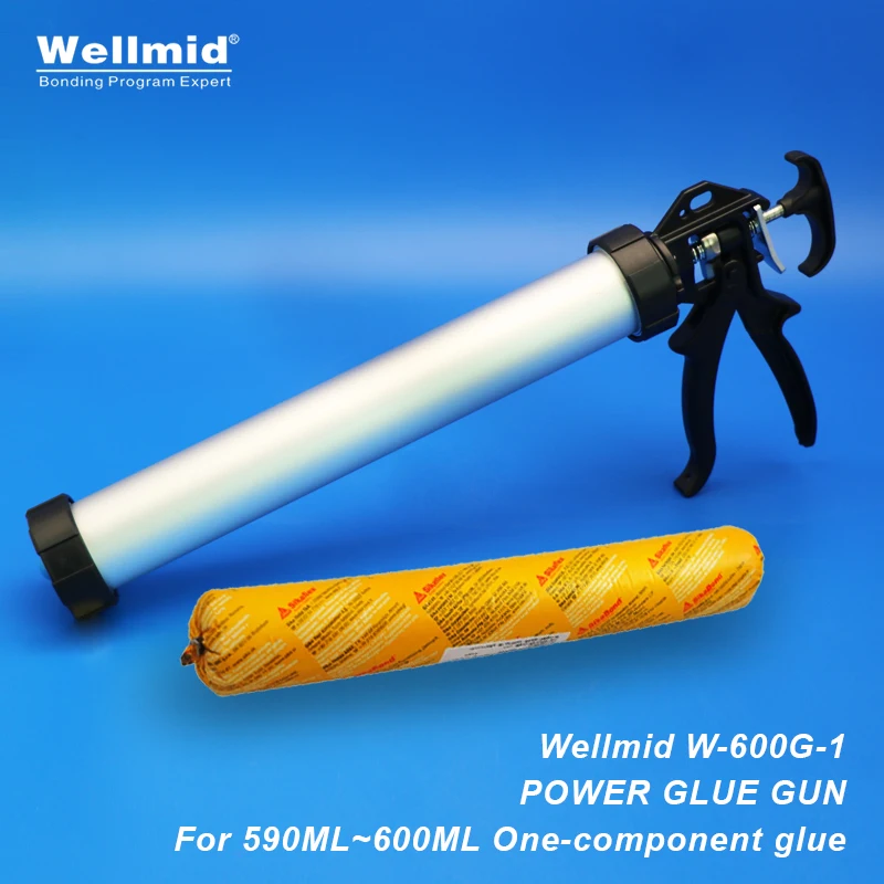 Manual Glue Gun For 590ml-600ml Syringe Barrel Single Component 1K PU Epoxy UV Solder Paste Sealant 3M ARALDITE Metal Power Gun