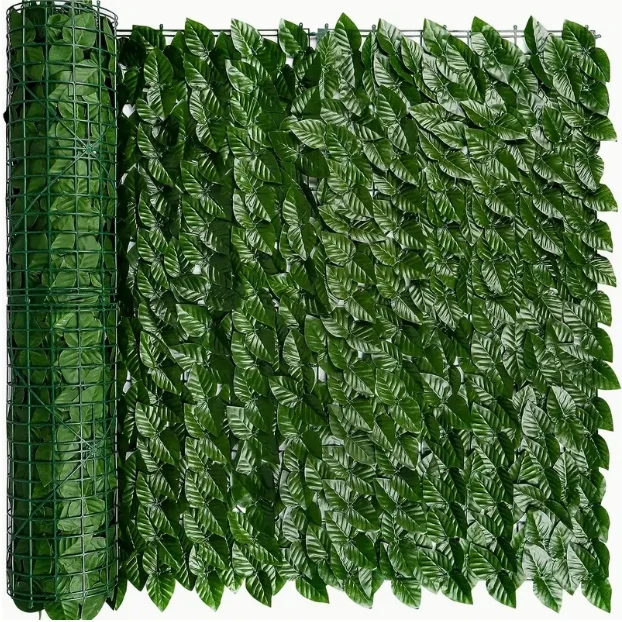 EG-G377 Artificial Hedge Faux Ivy Fence Privacy Screen Leaf Balcony Fencing UV Procted Decor