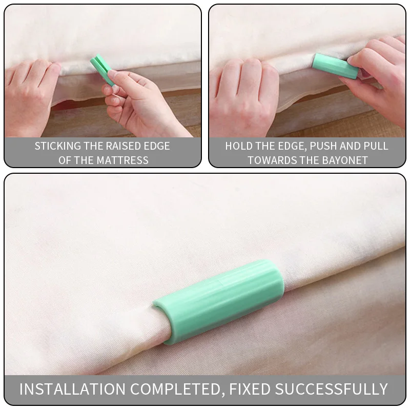 12pcs BedSheet Clips Plastic Slip-Resistant Clamp Quilt Bed Cover Grippers Fasteners Mattress Holder For Sheets Home Clothes Peg