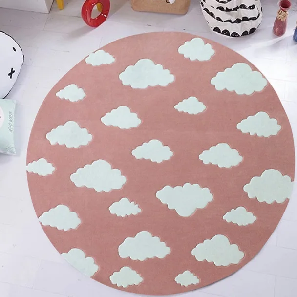 Роскошные Мультяшные коврики для детской комнаты, чистый Новозеландский шерстяной ковер ручной работы на заказ для детской комнаты