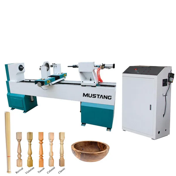 MT1530 Mustang Factory High Speed CNC Wood Turning Lathe for Wood Chair and Table Legs,Rome Column