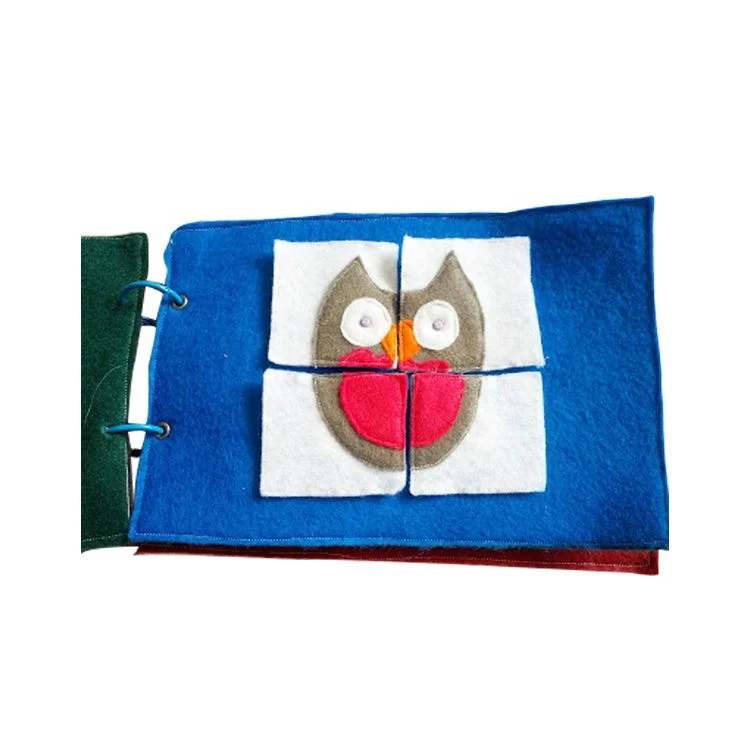 
Custom cheap kids educational activity felt fabric baby books 