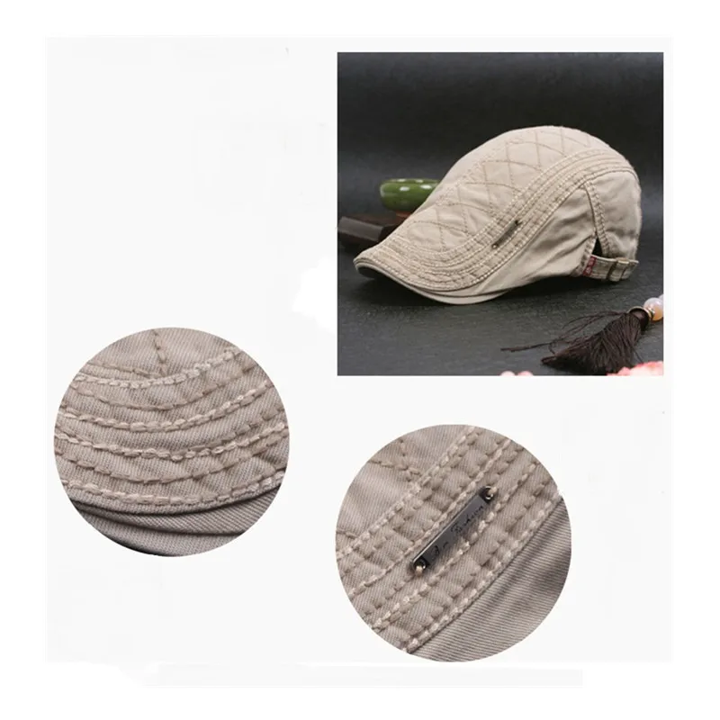 Мужская Модная хлопковая сетчатая вышитая шапка-утенка Gorras Planas регулируемые винтажные Плоские