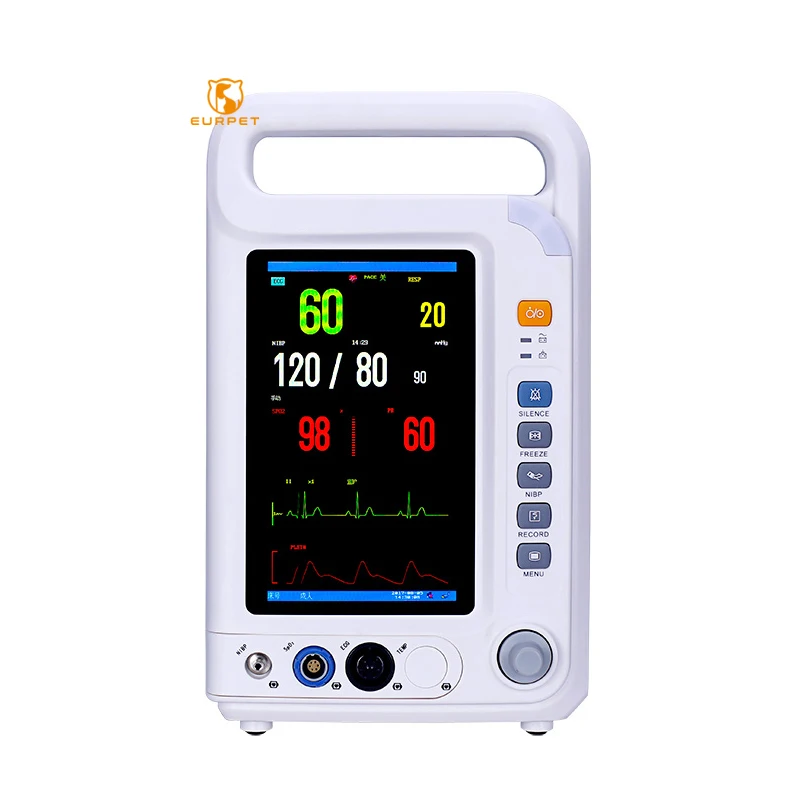 EUR PET Portable First Aid Devices Cheap Multi-parameter Monitor Vital Sign Ambulance Ecg Monitor for Animal