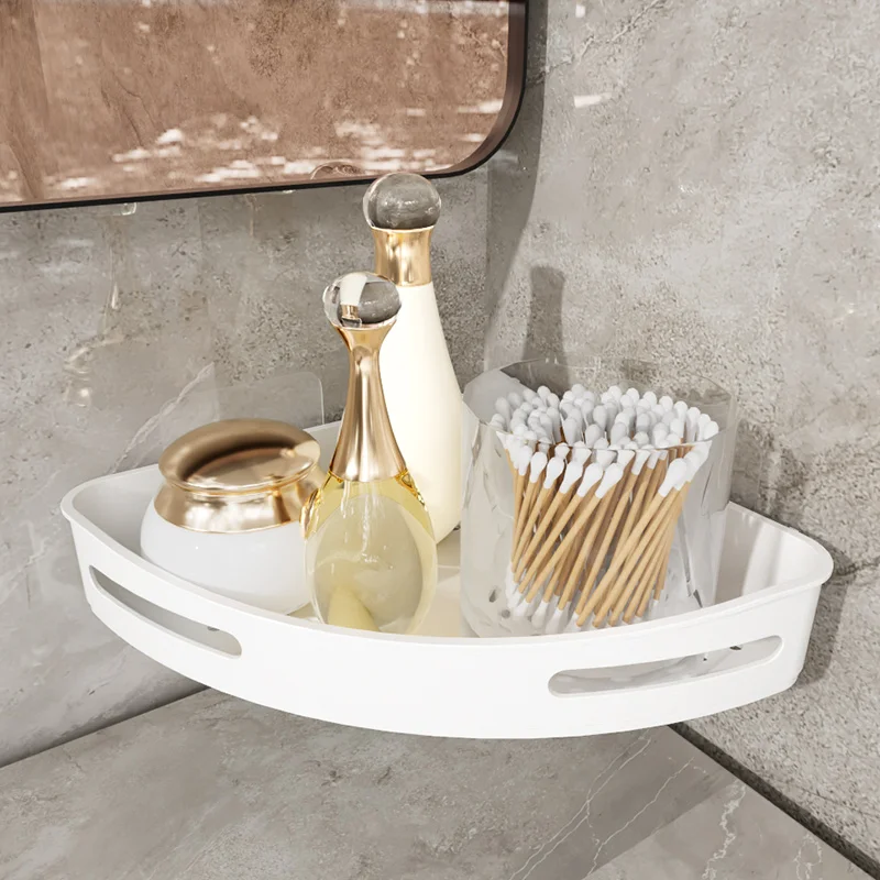 No Drilling Wall Mount Corner Shower Caddy Shelf Bathroom Shelves