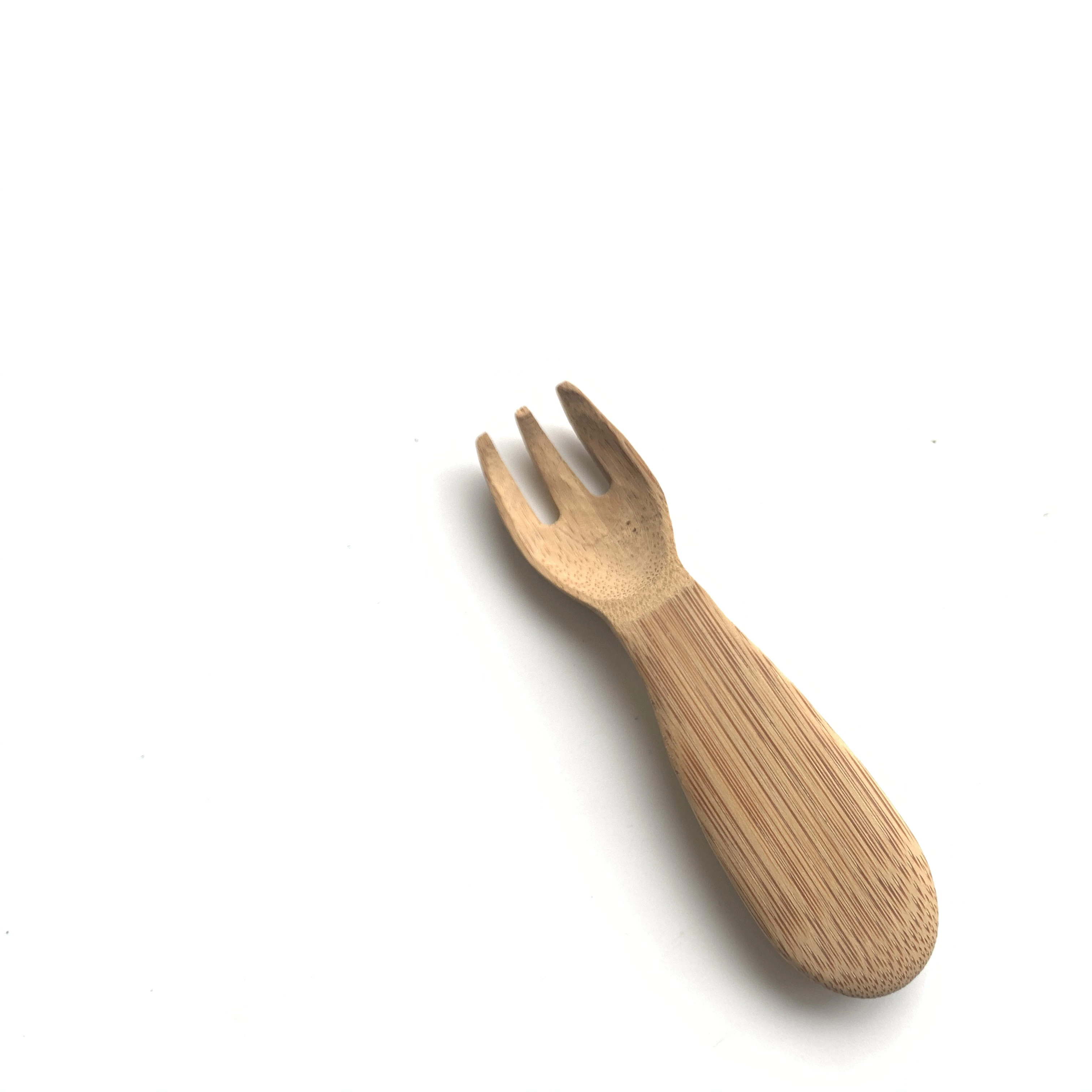 Custom Bamboo Children Souvenir Wooden Fork Baby Spoon OEM baby utensils