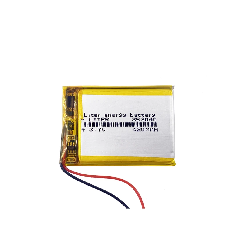 Rechargeable Lithium polymer battery Pack 353040 lipo battery 3.7v 420mah Power Tools Liter Energy Battery