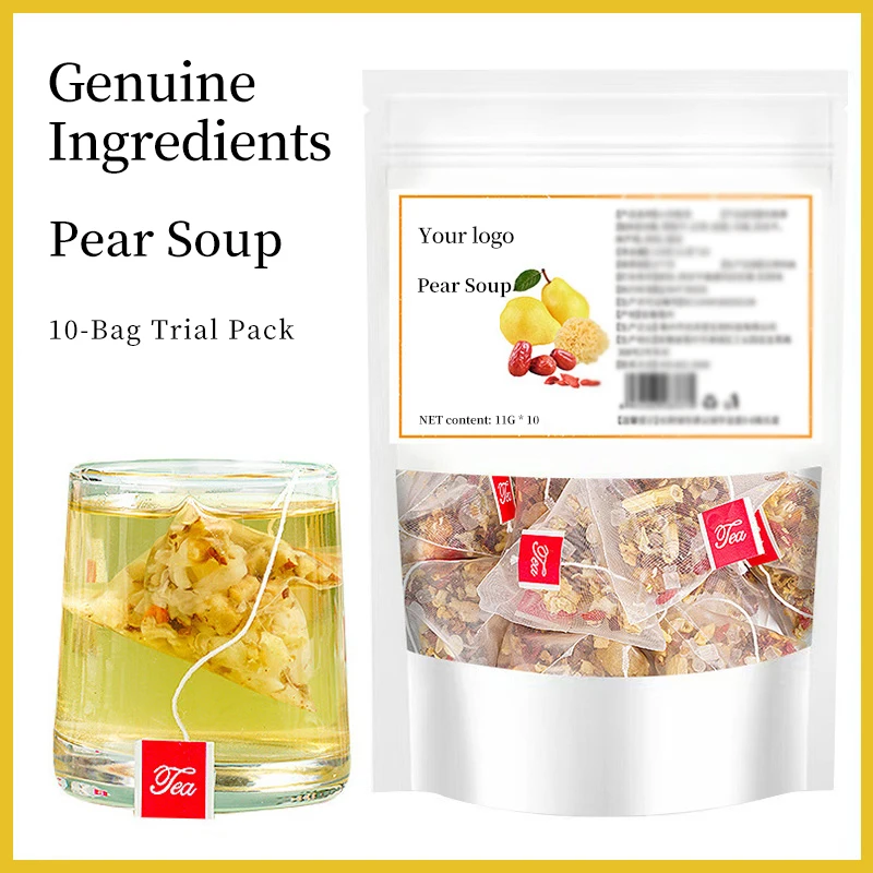OEM/RTS Pear Soup High-Quality Ingredients Handpicked Selection Tea Bags in Triangle Shape good for health for adults