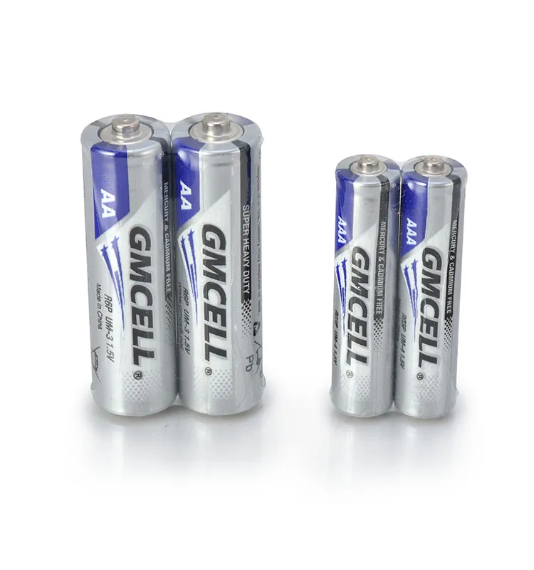 GMCELL Carbon Zinc AAA Dry Battery Cells High Energy 1.5v R03P Battery OEM Extra Heavy Duty Battery