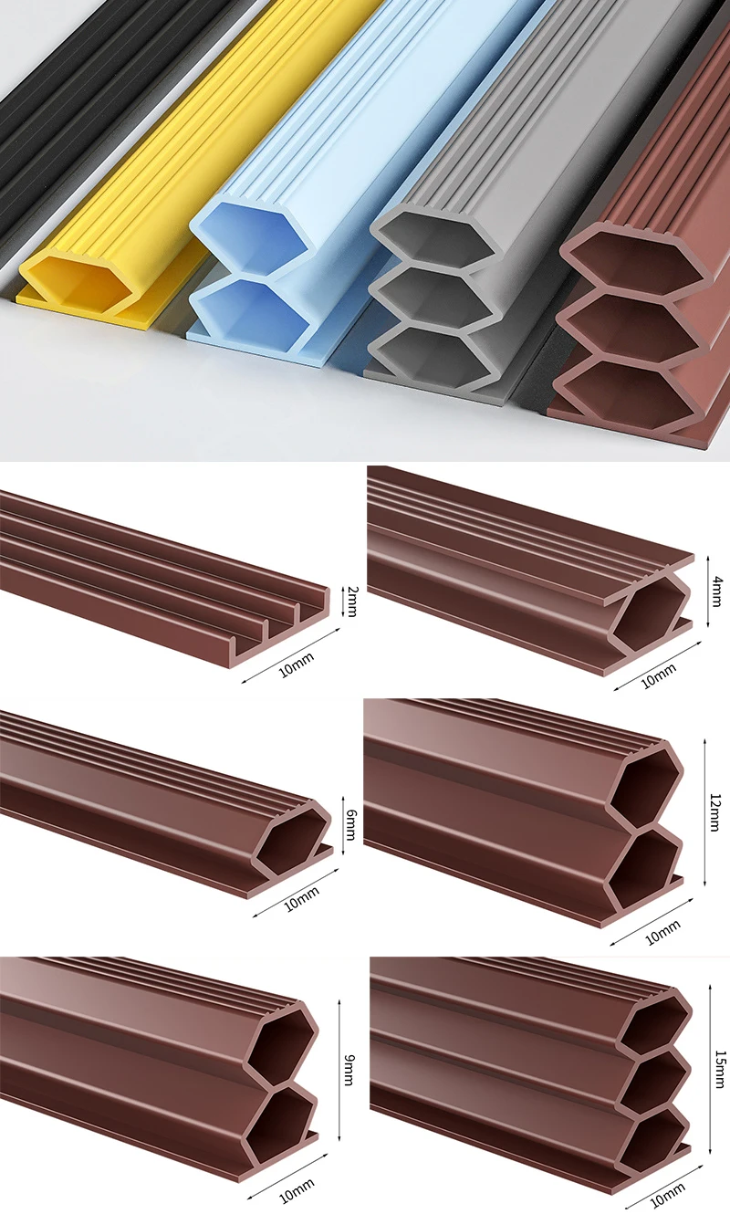 Customization OEM/ODM Security Door Gap Various Types shapes colors TPE SR silicone rubber self-adhesive 3M tape sealing strip