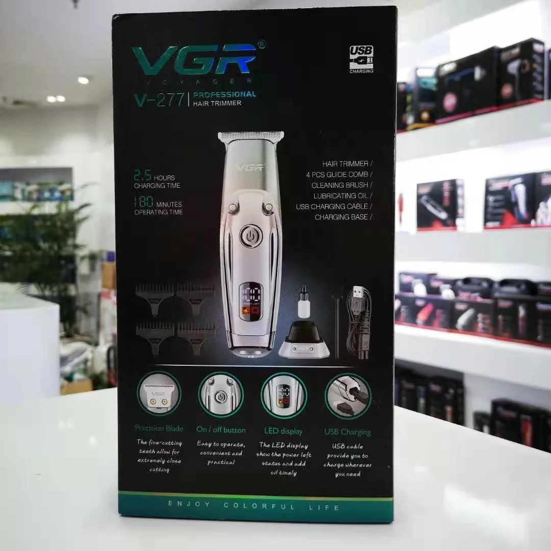  Оригинальный VGR V277 Профессиональный перезаряжаемый бритвенный триммер для