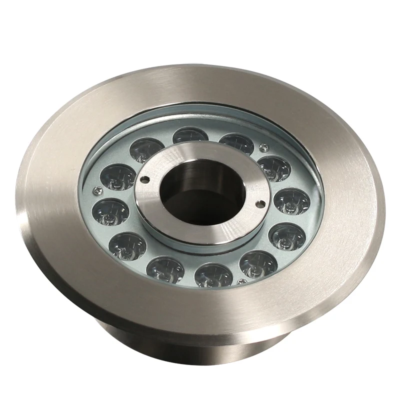 Multi Color Round Stainless Steel Waterproof Swimming Pool IP68 LED Underwater Fountain Light