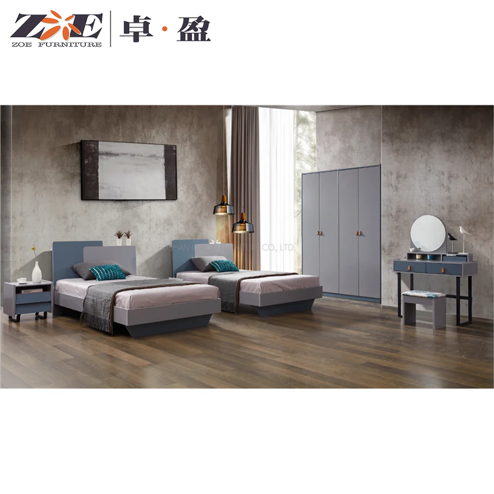 Cassic House Interior Design Customized Boys Kids King Size Full Set Bedroom Furniture Set