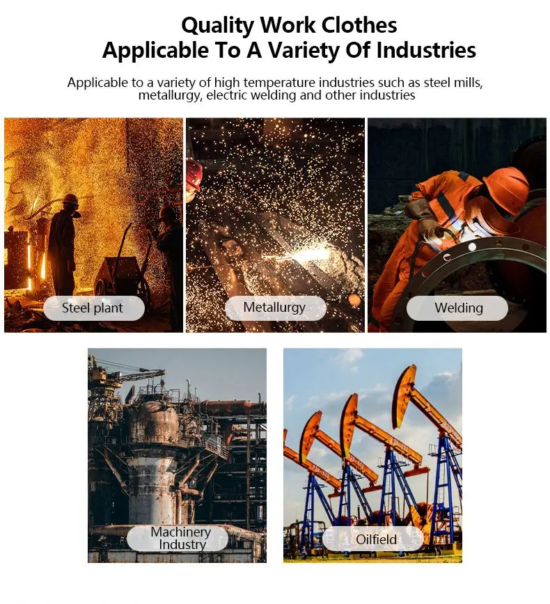 Overalls High Temperature Labor Flame Retardant Fire Clothing Ropa De Trabajo Y Seguridad Industrial Suit