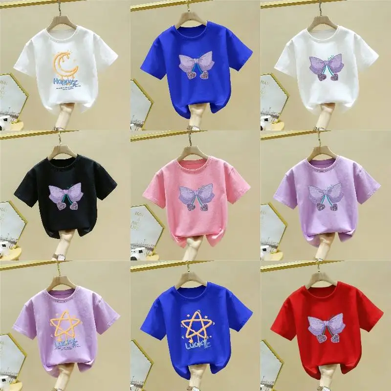 Summer Cotton Children Girls Clothing Sets Sleeveless T-shirts Tops+Shorts Clothes Tracksuit Suit Casual Outfits Set