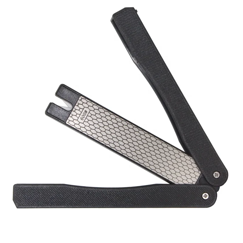 Outdoor sports knife sharpening tools pocket folding diamond ceramic knife sharpener