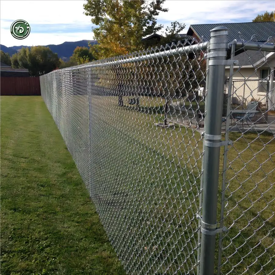 9 gauge chain link fence cyclone wire mesh fence galvanized chain link crim diamond chain link fencing with barbed