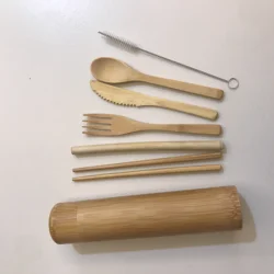 Dining tableware, bamboo tableware dinner ware set bamboo chopsticks and knife and spoon fork set