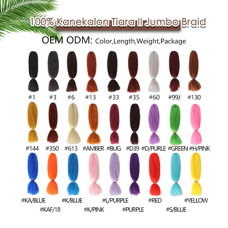 Julianna Factory Official Shop Heat-Resistant 100% Kanekalon Fiber Hair Wholesale Kanekalon Braiding Hair Extension