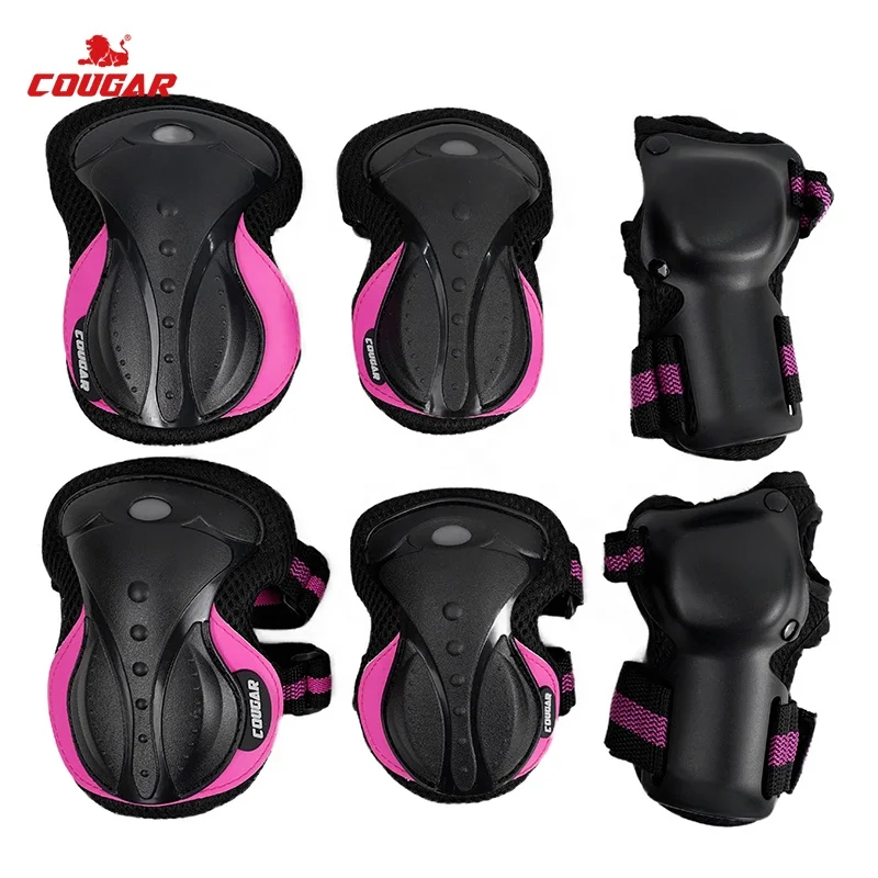 COUGAR Adult Knee Pads Elbow Pads Wrist Guards 3 in 1 Protective Gear Set for Inline Roller Skating