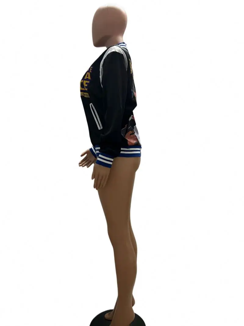 Autumn 2022 New Arrivals Women Streetwear Fashion Letter Baseball Jacket Women Casual Bomber Baseball Versity Jacket