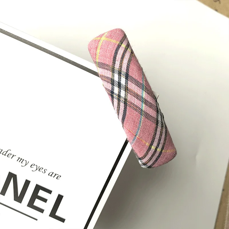 Luxury Designer  Hairclip Cloth Retro Clip Sponge Sweet  Hairpin Girls Party Striped Plaid Women Hair Accessories