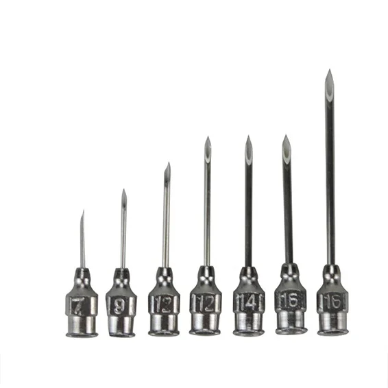 Иглы для подкожных инъекций ветеринарный шприц иглы из нержавеющей стали ветеринарное инъекция вакцины повторно инжектор