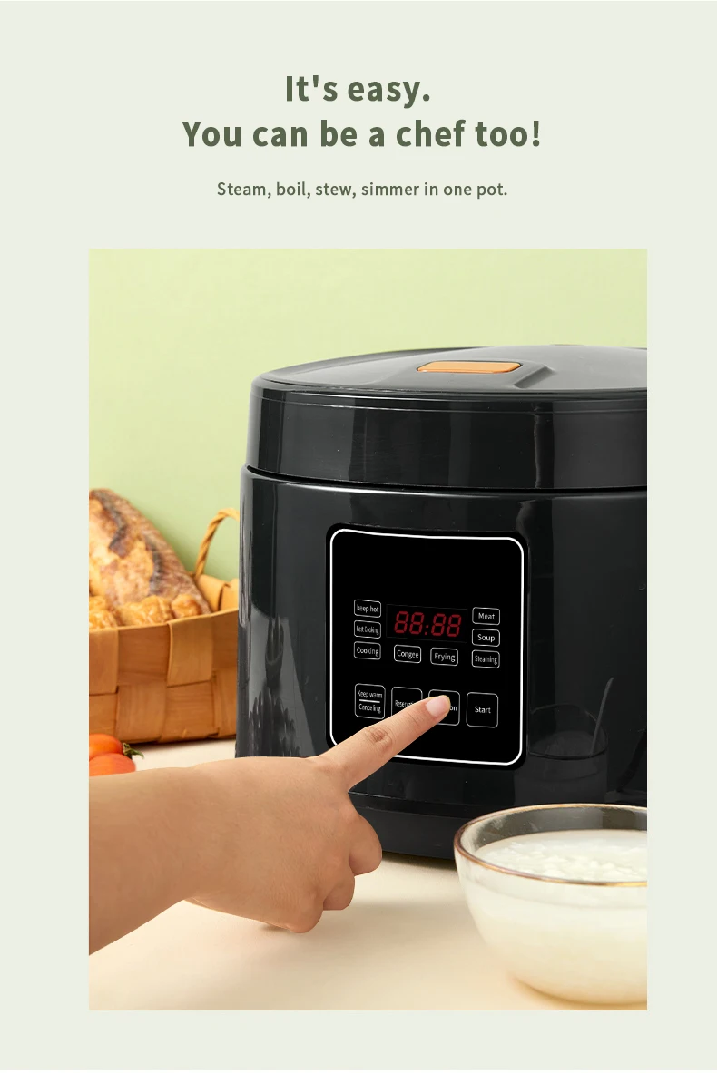 OEM/ODM Latest Modern Design Multi-functional 4L 5L 6L Capacity Non-stick Mini Rice Cooker Electric Automatic