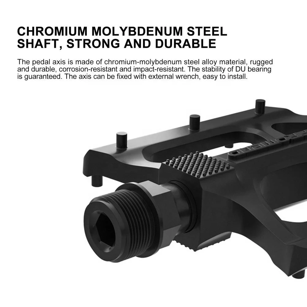 Non-slip Durable 110MM Width Aluminum 9/16 LED Bicycle Pedal Bicycle Warning Light Pedal