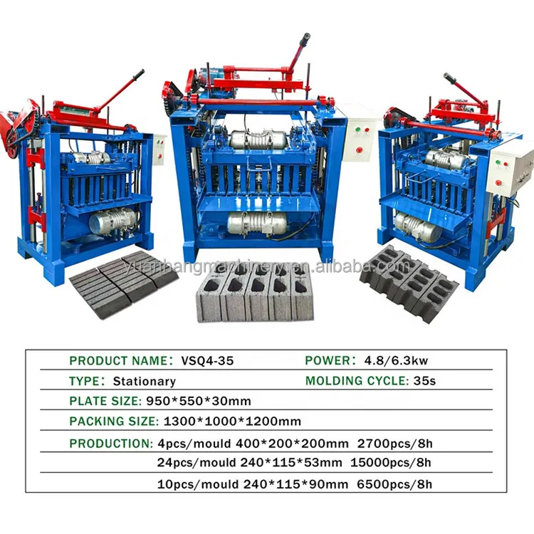 Best price egg laying paver moulding Hollow Concrete Cement Brick Making Machine
