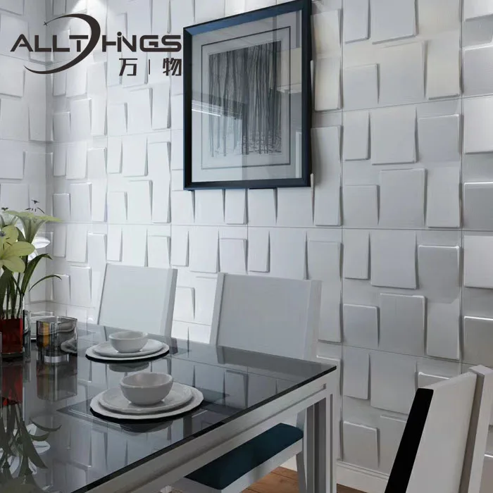 Hot sale pvc para pared 3d wallpapers geometric brick art design interior decoration 3d pvc panel for wall