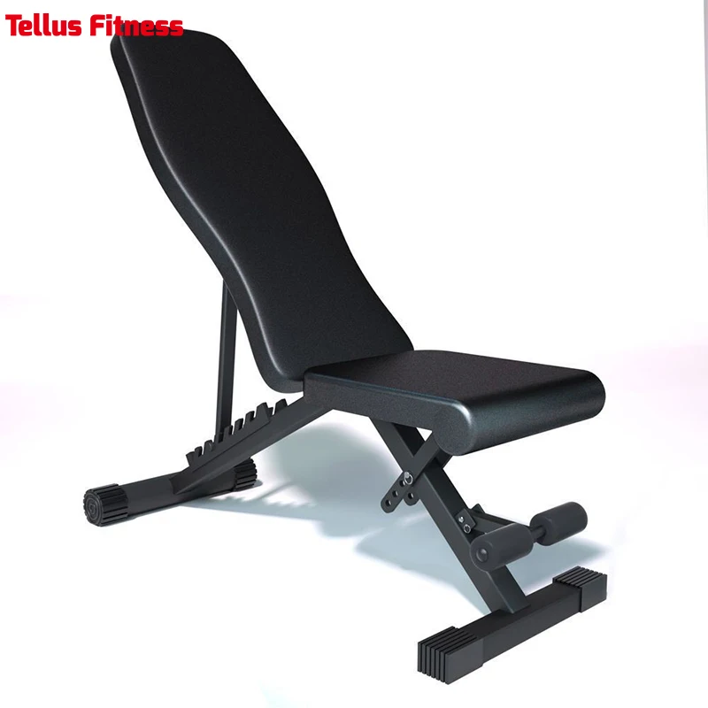 TELLUS Multifunction Dumbbell Exercise Chair Workout Adjustable Flat Incline Weight Bench Strength Training Bench for Home Gym