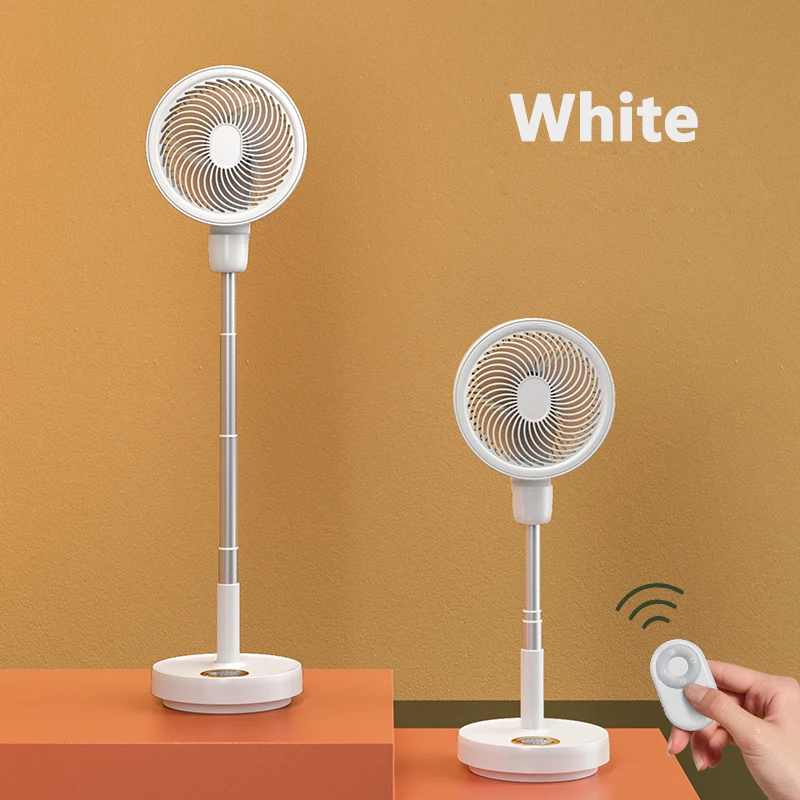 Telescopic circulating fan remote control portable usb charging night light mini mute home dormitory desktop desktop fan