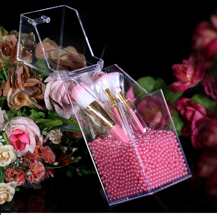 2022 Wholesale Clear  dustproof acrylic Acrylic Makeup Make Up Makeup Brush Holder