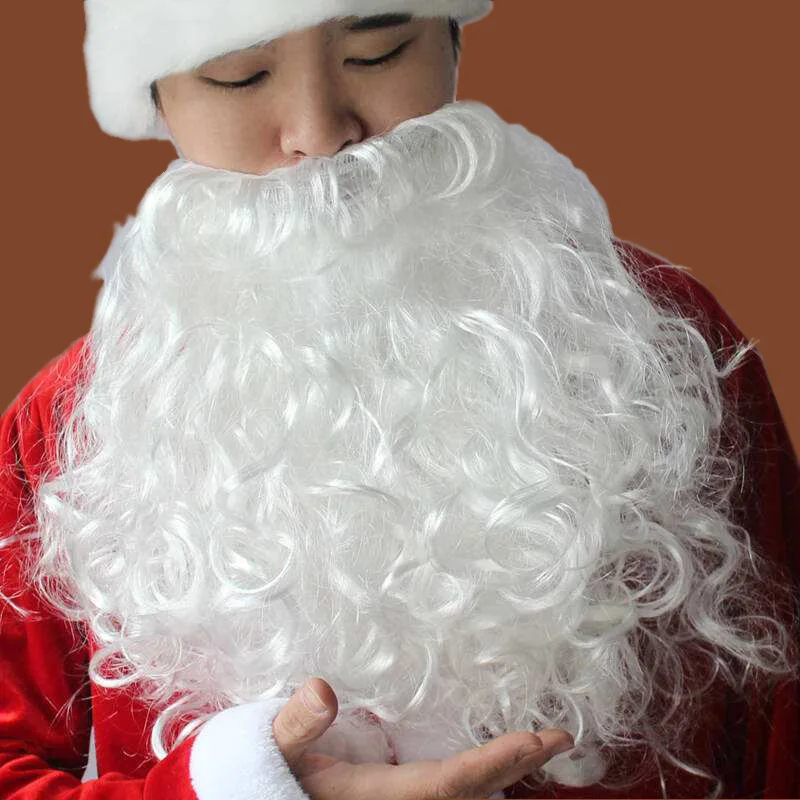 Wholesale Cosmetic Props Christmas Grandpa White Beard Party Anime Cosplay santa claus beard wig set for men