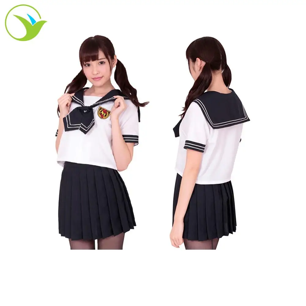 
Japanese sailor style design your beautiful unisex school clothes navy blue pleated skirts pants shirts sets high school uniform 