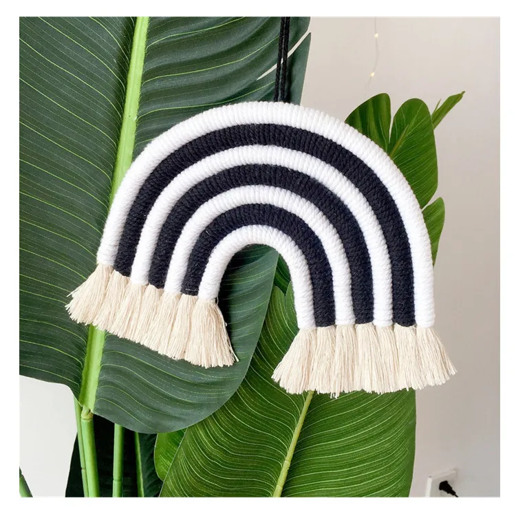  Различные размеры в наличии искусство радуга настенный Декор для дома макраме