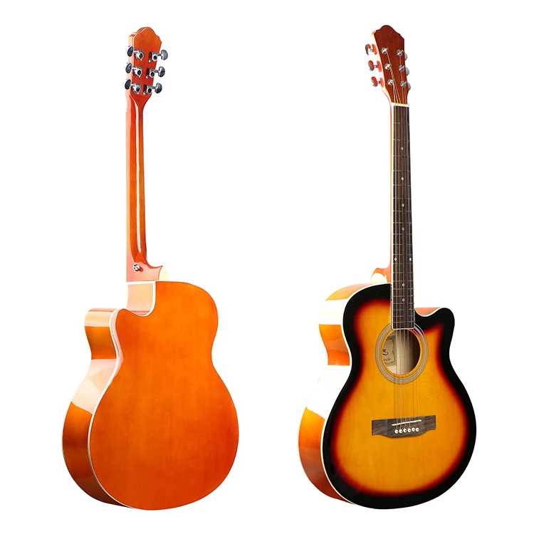 Professional 40 inch Solid Top Acoustic Guitar Cutaway Guitar of Factory OEM/ODM  Cheaper Price Acoustic Guitar