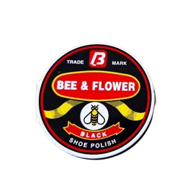 80g Bee&Flower solid shoe polish Wax Leather Shoe Polish Factory Wholesale Tin Neural Black Shine OEM Customized