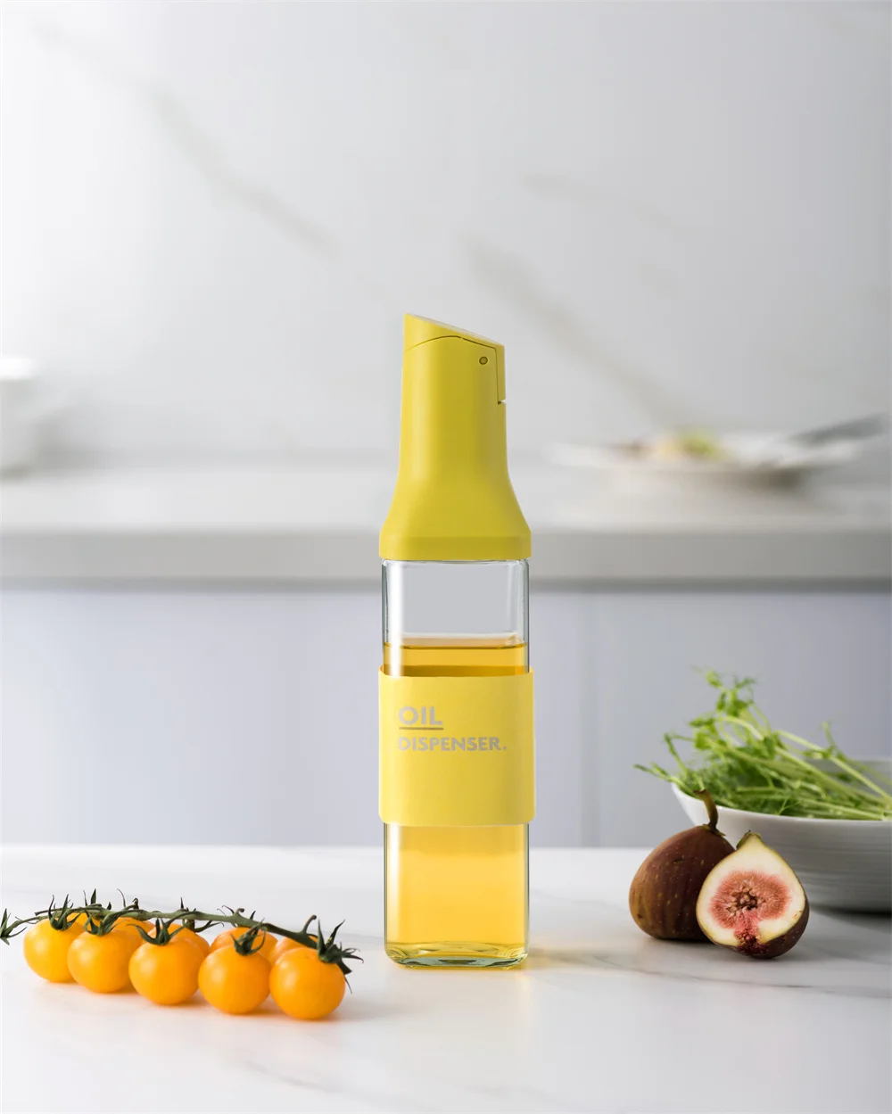 Kitchen wholesale 500ml clear glass olive cooking leakproof vinegar oil dispenser glass bottle