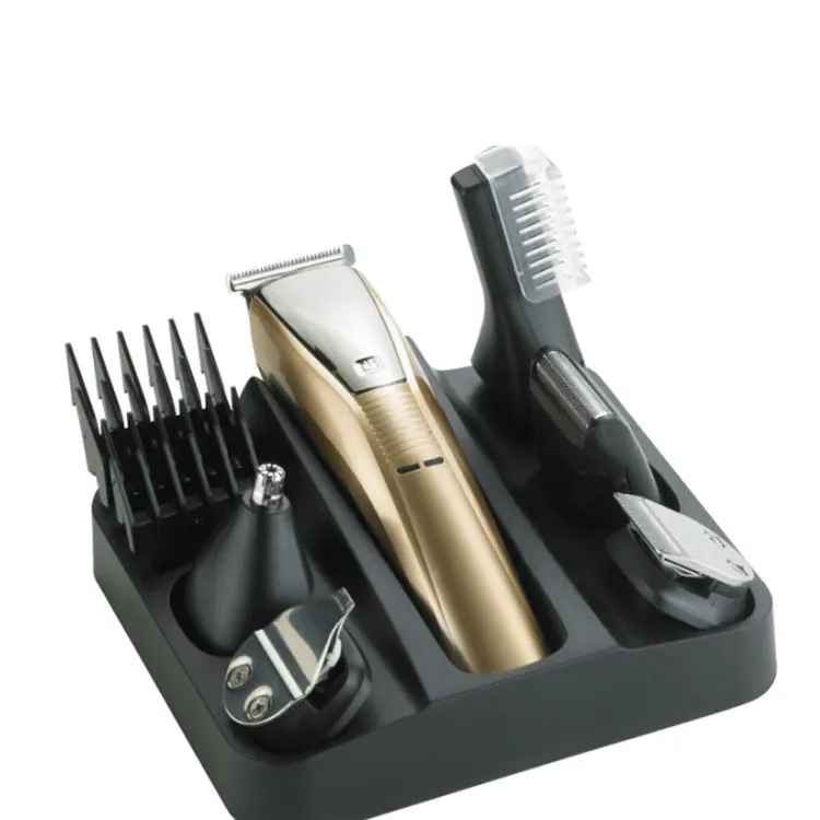 USB Battery Beard Clipper Waterproof Trimmer Shaver Man Grooming Set Disposable Haircut 6 In 1 Nose Body Trimmer Shaver