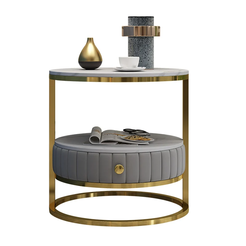 2021 newest luxury nordic light luxury bedside table bedside table white