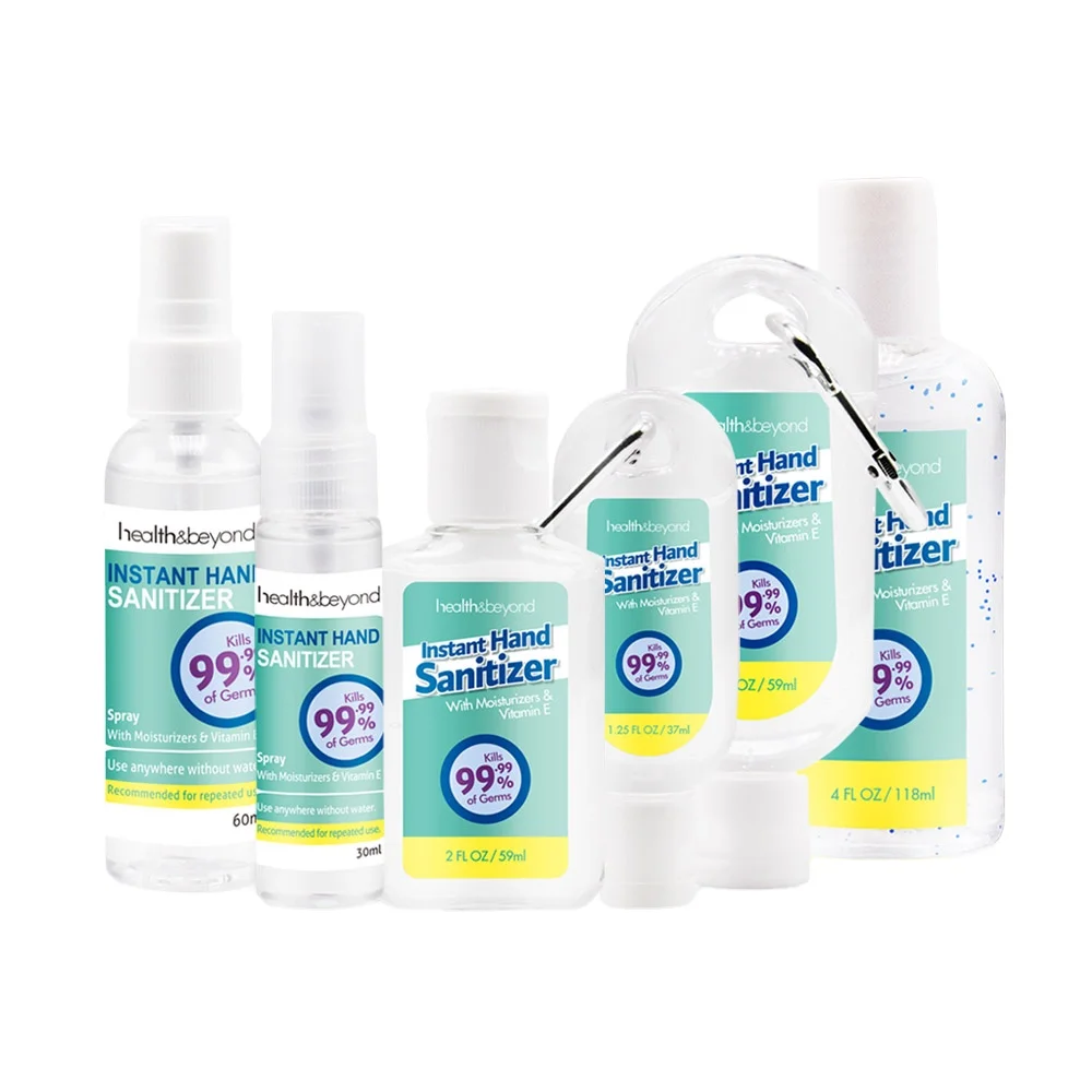 59ml Bulk Traveling Size Potable Gel Private Label Hand Sanitizer Waterless Customised Private Logo Customized Hand Wash Scent